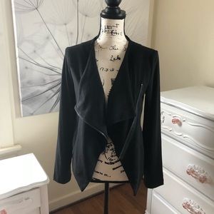 Express black faux suede moto jacket